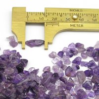 Small Amethyst Chip Beads, Translucent Purple Polished Nuggets, 2 Ounces