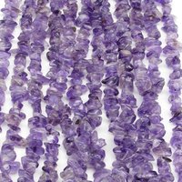 Small Amethyst Chip Beads, Translucent Purple Polished Nuggets, 2 Ounces