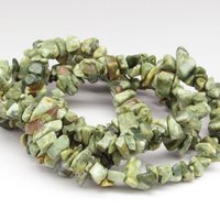 Rhyolite Gemstone Chip Beads, 34" Strand