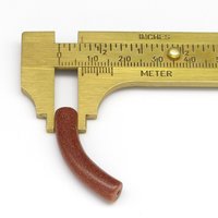 Curved Noodle Pendant, 35x7mm Cylinder with Half-Drilled Ends