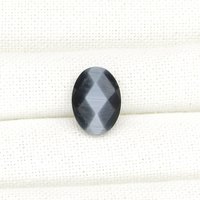 18x13mm Faceted Oval Fiber Optic Glass Cabochons