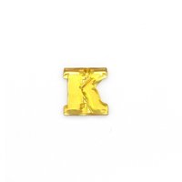 Vintage Letter Cabochon, 14.5mm Foiled Glass Initial