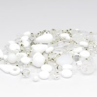 Clear Glass Bead Mix, Vintage Czech Pressed Glass