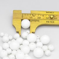 Opaque White Druks, Smooth Round Beads, 6-11mm Vintage Czech Glass Spacers