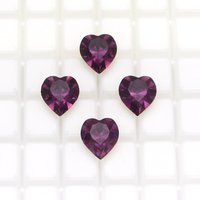 11mm Heart Point Back Rhinestones, Foiled Amethyst Vintage K. S. & Co