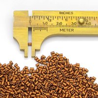 Size 1 Bugle Beads, Matte Copper