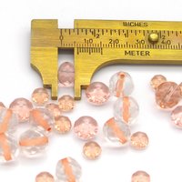 Peach Faceted Glass Bead Mix