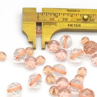 Peach Faceted Glass Bead Mix