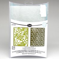 A2 Embossing Folder Sets of 2 Sizzix Textured Impressions