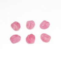 Vintage Rose Porphyr Lampwork Cabochons with Wrapping Channel 