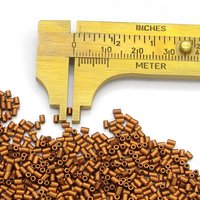 Size 1 Bugle Beads, Matte Copper