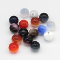 Cat's Eye Fiber Optic Glass Bead Mix