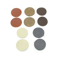1” Die Cut Circles, Upcycled Top Grain Leather Pairs and Singles (10)