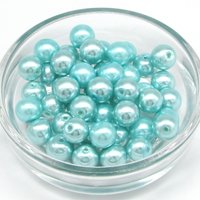 8mm Round Faux Pearls, Opaque Coated Glass Lustre Beads, Medium Spacers (50)