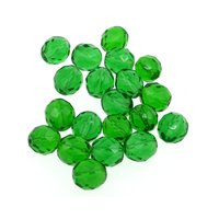 Green 10mm Faceted Rounds, Czech Glass Beads, Choose a Shade
