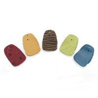 1.125 Inch Small Trapezoid Pendants, Upcycled Leather Die Cuts (10)