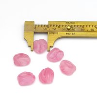 Vintage Rose Porphyr Lampwork Cabochons with Wrapping Channel 