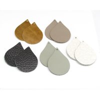 Large Teardrops, Top Grain Leather Die Cuts (10)