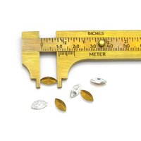 Rhinestone Navettes, 10x5mm 8x4mm Tin Table Cut Marquise