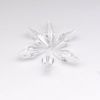 Faceted Crystal Oat Beads 25mm Elongated Bicones