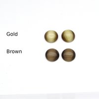 Round Fiber Optic Glass Cabochons, 11.5mm 12.5mm 13mm