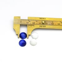 Round Fiber Optic Glass Cabochons, 11.5mm 12.5mm 13mm