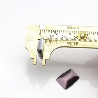 18x13mm Rectangular Cat's Eye Beveled Glass Cabochon