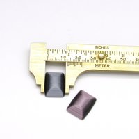 18x13mm Rectangular Cat's Eye Beveled Glass Cabochon