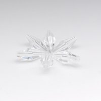 Faceted Crystal Oat Beads 25mm Elongated Bicones