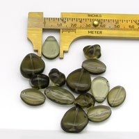 Vintage Glass Bead Mix Translucent Gray