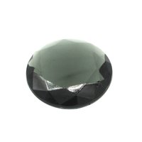 32mm Rhinestone Dentelle, Large Vintage Faceted Round Unfoiled Point Back Glass Gem