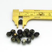 8x6mm Helix Beads, Jet Metallic Faceted Glass Twists (17)