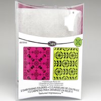 A2 Embossing Folder Sets of 2 Sizzix Textured Impressions