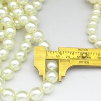 Light Cream Glass Pearls, 8mm 10mm 12mm Round Beads