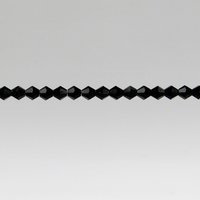 4mm Bicones, Jet Black Vintage Preciosa Crystal Beads