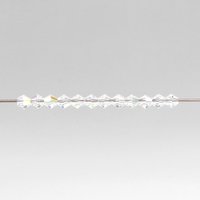 4mm Faceted Bicones, Crystal AB Vintage Preciosa Machine Cut Beads