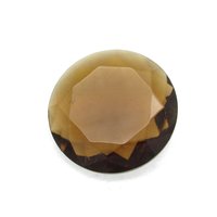 32mm Rhinestone Dentelle, Large Vintage Faceted Round Unfoiled Point Back Glass Gem