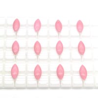 15x7mm Navette Rhinestones, Opaque Pink Vintage Point Back Glass Stones