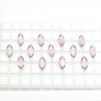 15x7mm Faceted Navettes, Unfoiled Light Amethyst Vintage Table Cut Rhinestones (13)