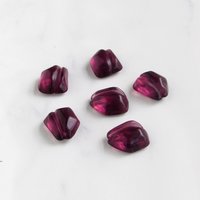 Vintage Glass Cabochons with Wrapping Channel, Unfoiled Amethyst