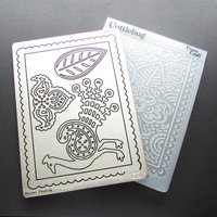 Cuttlebug cut & emboss sets have 1 flexible plastic folder and 1 cutting die designed to work together when creating papercrafts. Both the die plate and the embossing folder measure approximately 5.75” X 4.25" (Size A2). The solid die has a top layer of foam for safety and easier removal of intricate die-cuts. Choose from either Persia or Love Always.