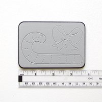 Sizzix Sizzlits Die, 3 3/4” Rectangle Candy Cane and Bow Christmas Motifs