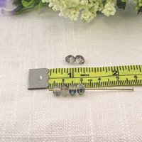 Vintage 6mm Rondelles, Crystal Vitrail Iridescent Faceted Saucer Beads