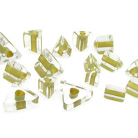 Khaki Furnace Glass Triangular Beads 