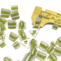 Khaki Furnace Glass Triangular Beads 