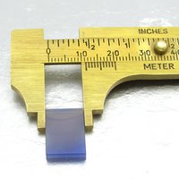 Rectangular Cabochon, Violet Dyed Agate 16x11mm