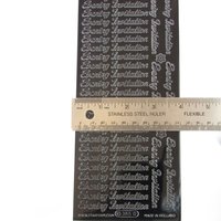 Fancy Script Text Stickers, Bundle of 7 Assorted 9" x 4" Peel-Off Sheets