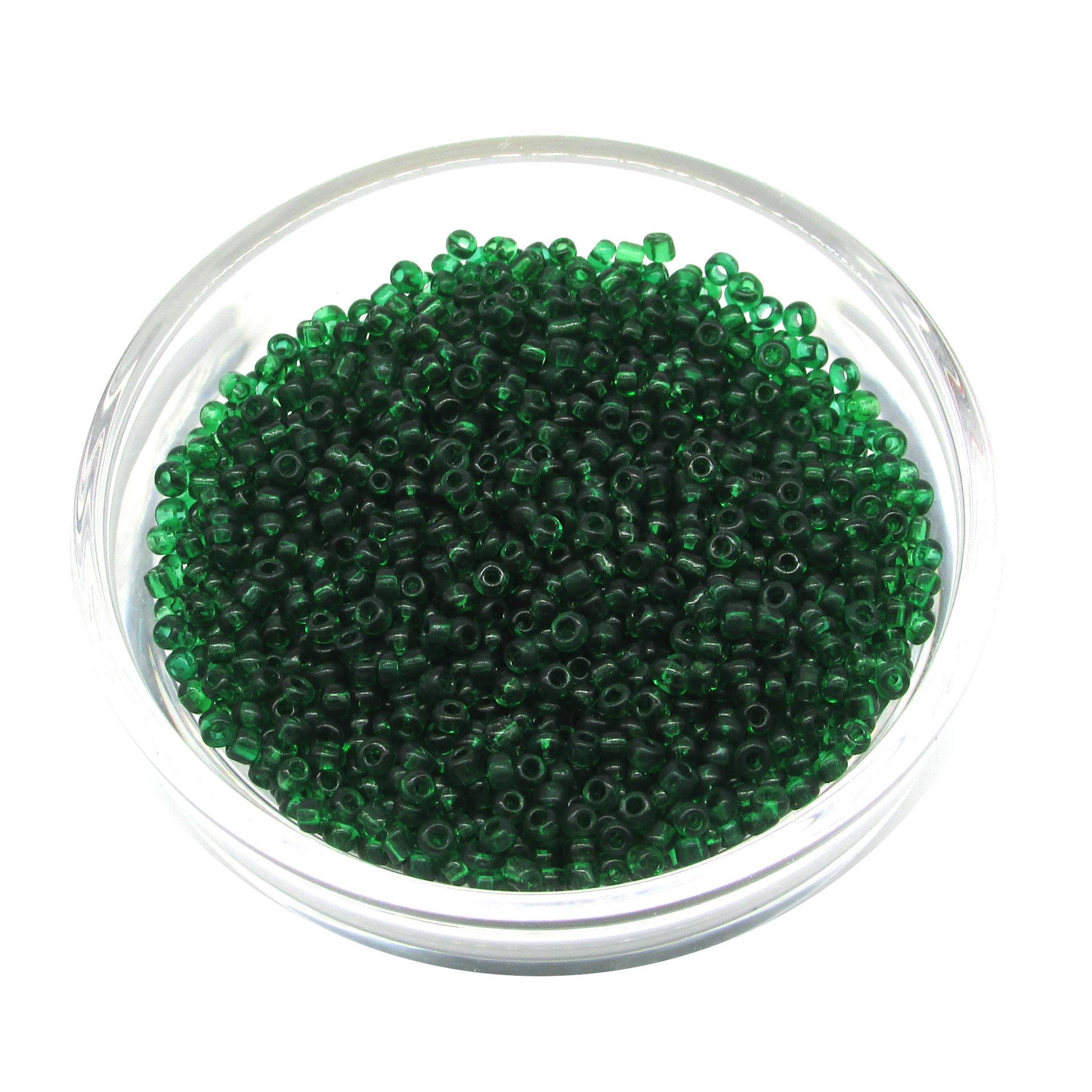 10/0 Round Seed Beads Translucent Green