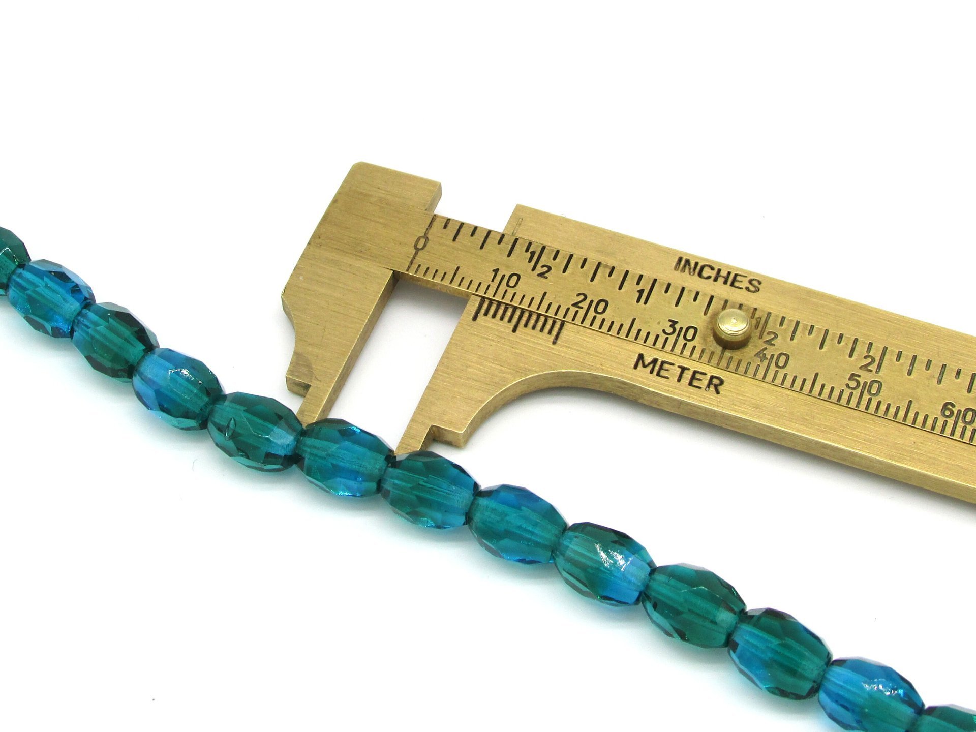 10mm Faceted Oval Beads, Two-Tone Aqua and Emerald