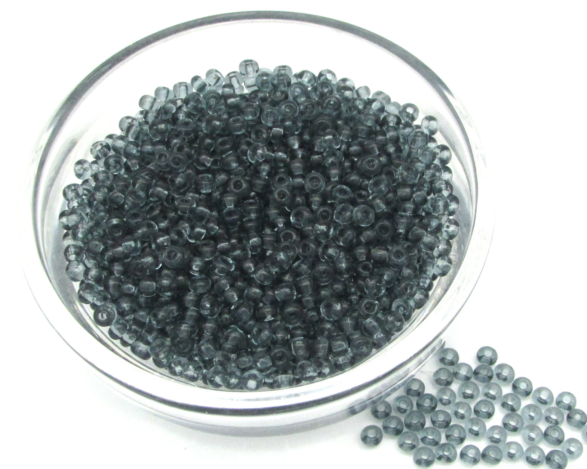10/0 Tiny Seed Beads, Translucent Gray
